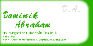 dominik abraham business card