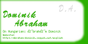 dominik abraham business card